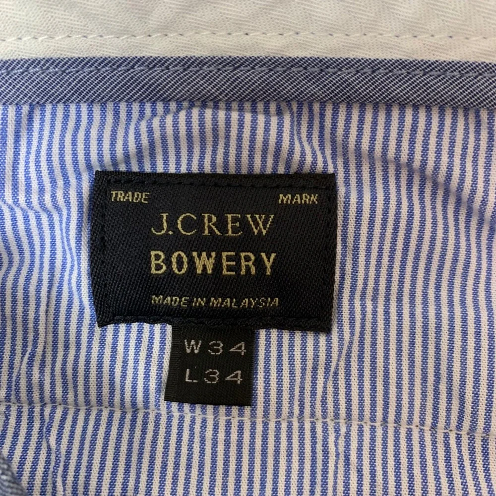 J.Crew Trousers Mens 34x31 Blue Excellent Cone Denim Cotton Chambray Pants